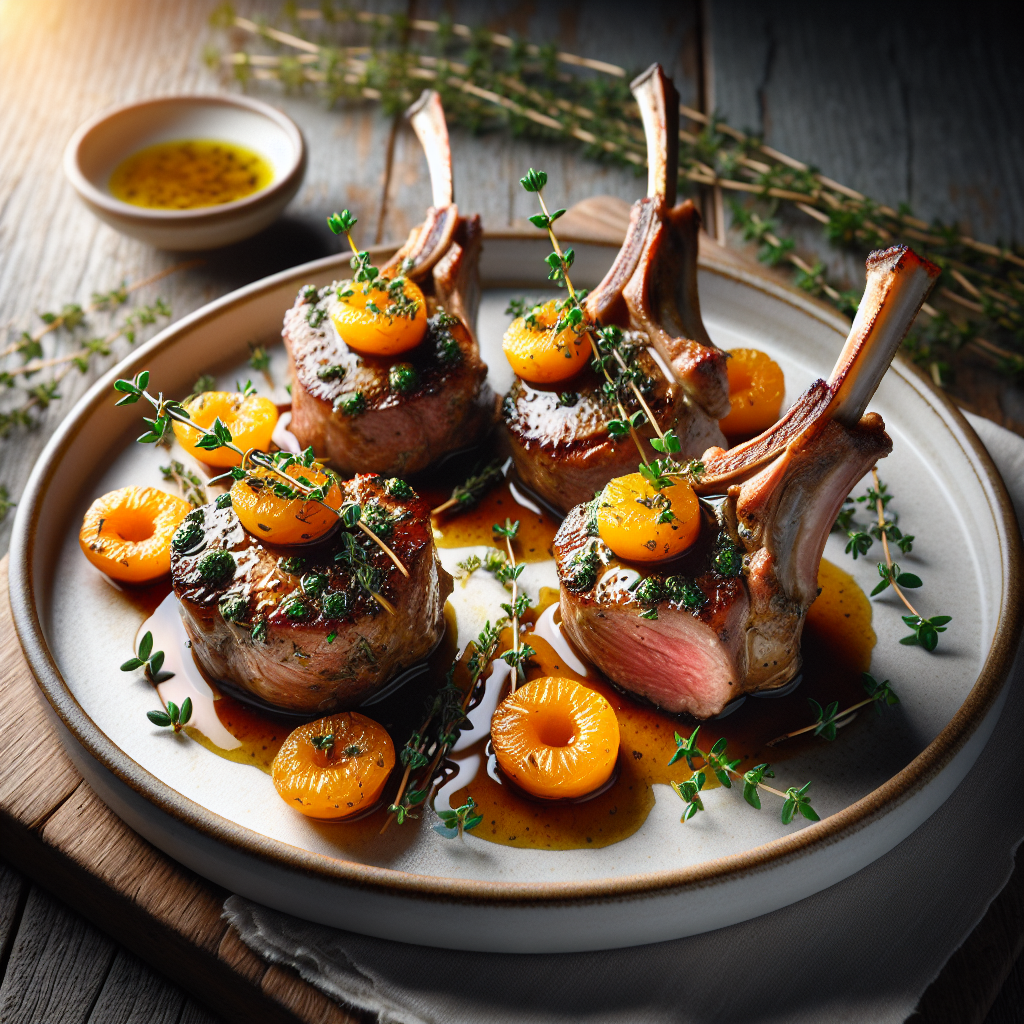 Apricot & Thyme Stuffed Lamb Chops