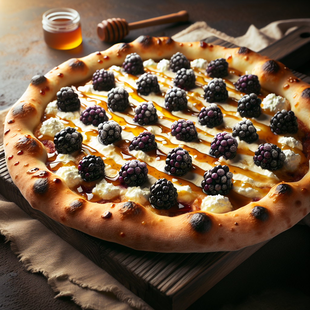 Blackberry Ricotta Pizza with Honey Drizzle