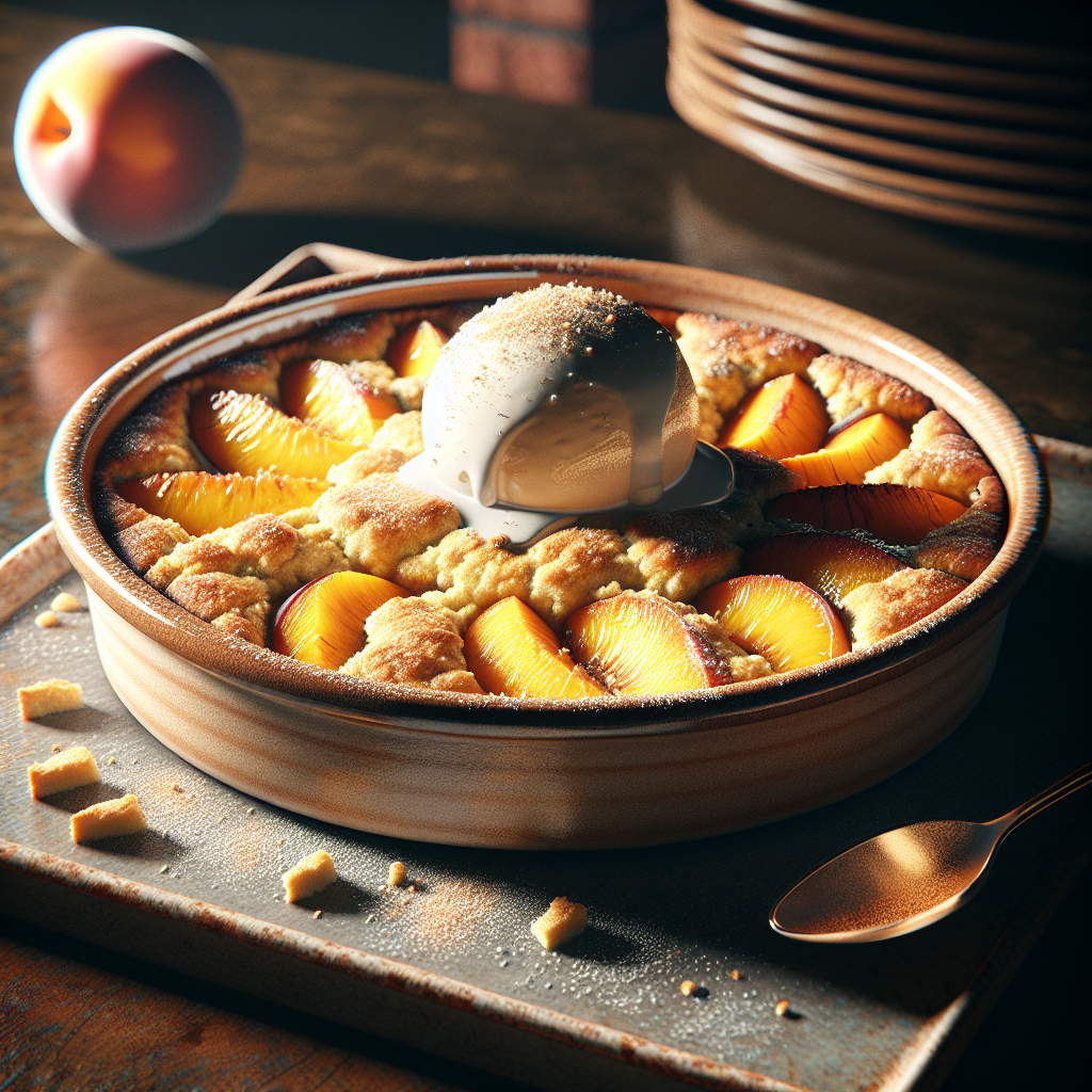 Cardamom Peach Cobbler