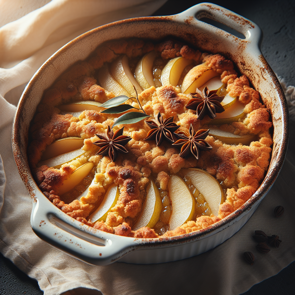 Cinnamon Star Anise Pear Crisp
