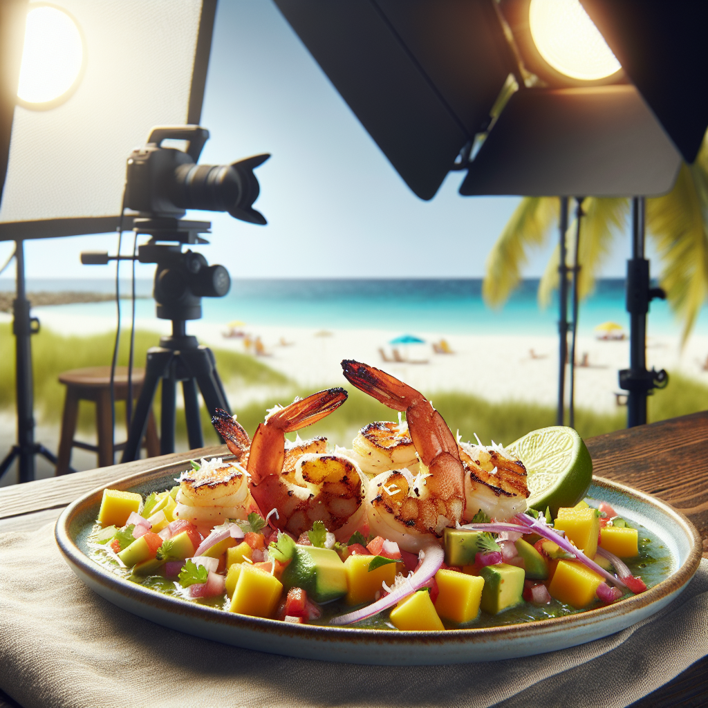 Coconut Lime Shrimp with Mango Avocado Salsa