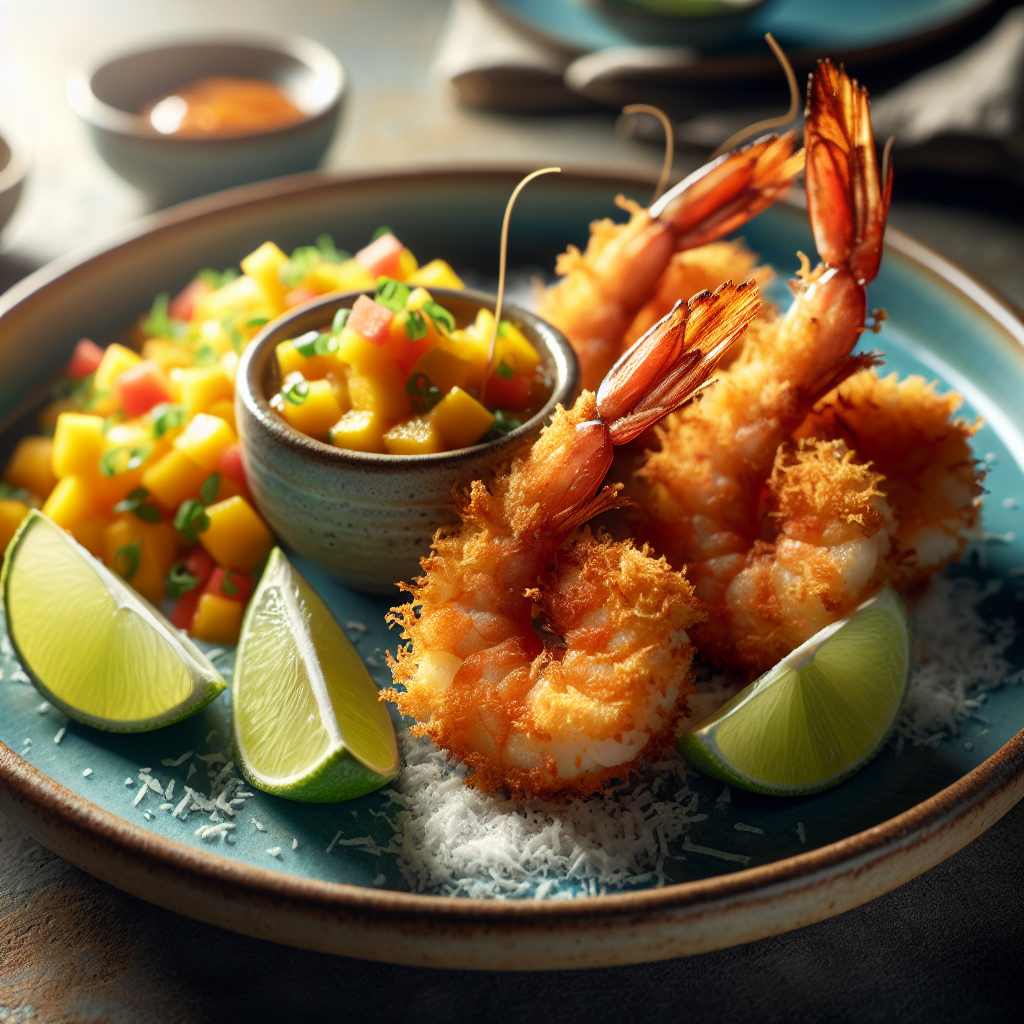 Coconut Lime Shrimp with Mango Salsa