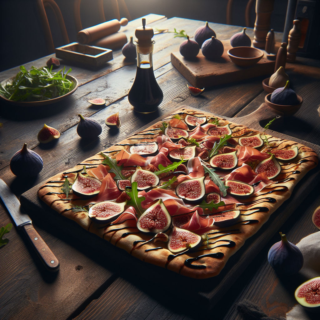 Fig and Prosciutto Flatbread with Arugula