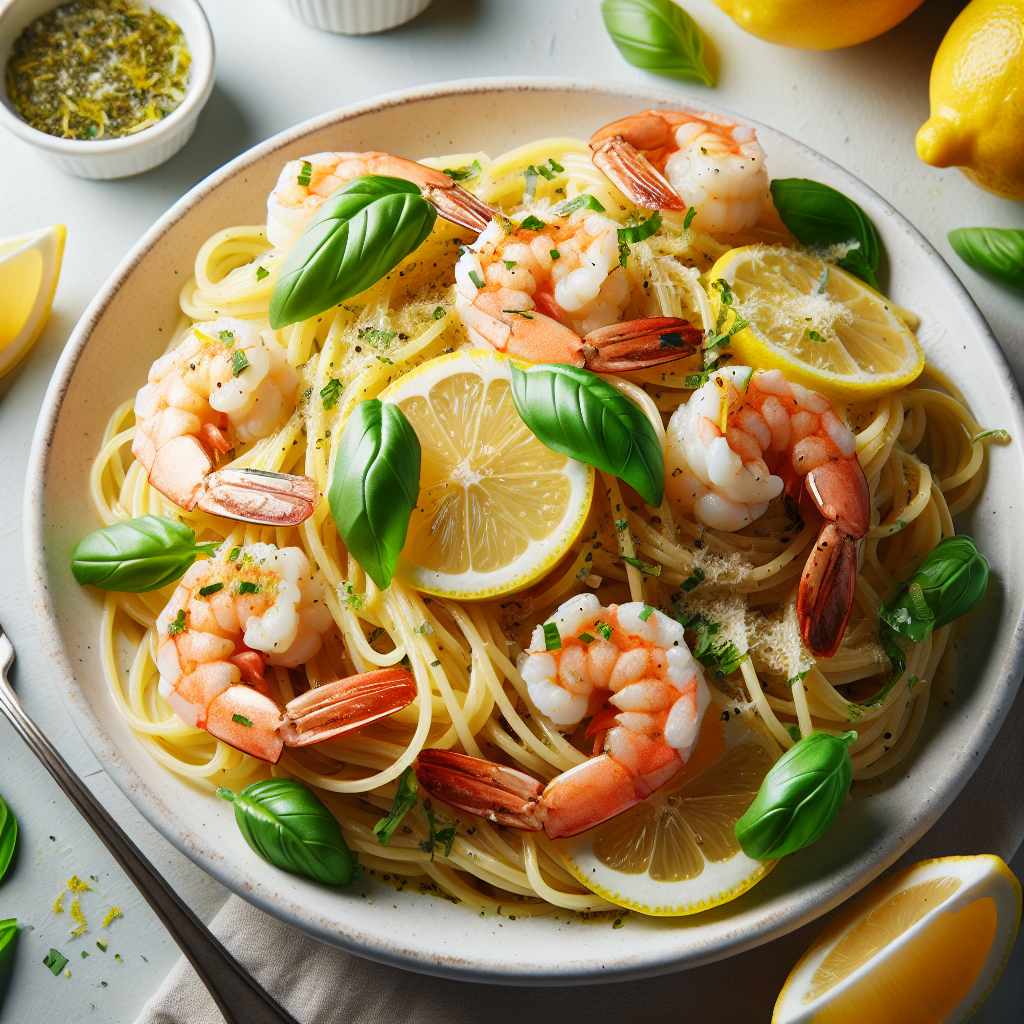 Lemon Basil Shrimp Pasta