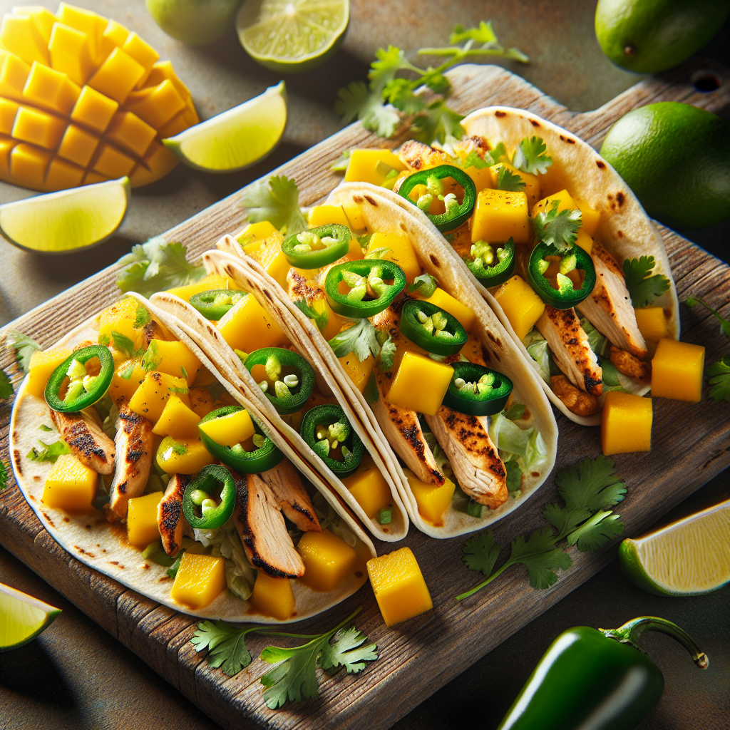 Mango Jalapeno Chicken Tacos