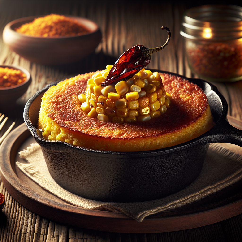 Smokey Chipotle Cornbread Pudding