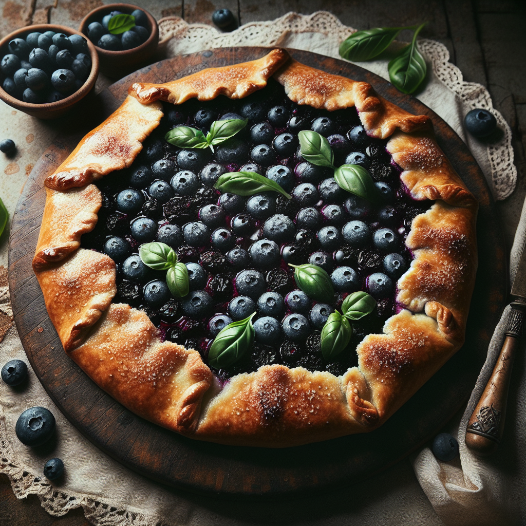 Spiced Blueberry Basil Galette