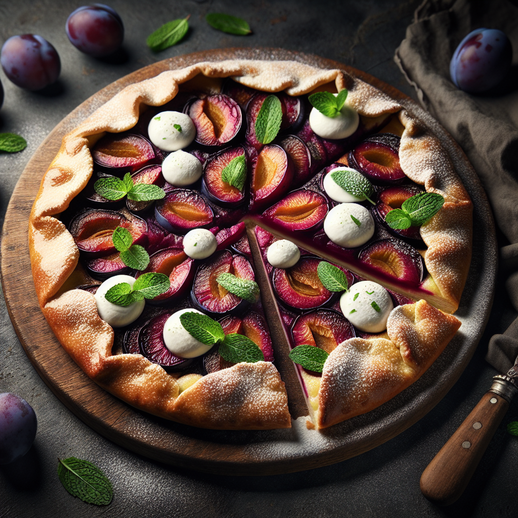 Spiced Plum and Ricotta Galette
