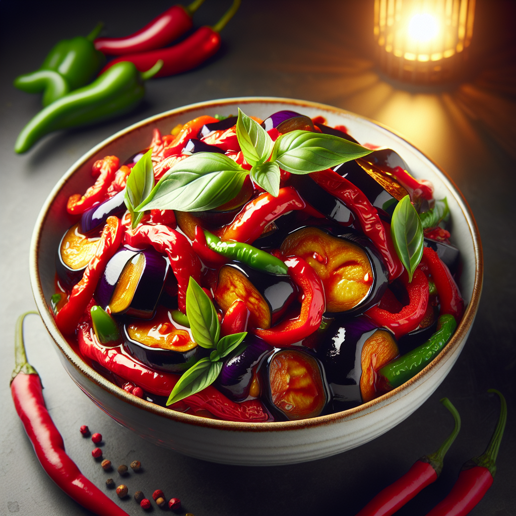 Spicy Thai Basil Eggplant