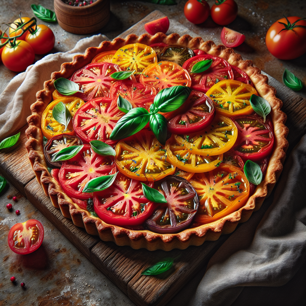 Sunset Tomato Basil Tart