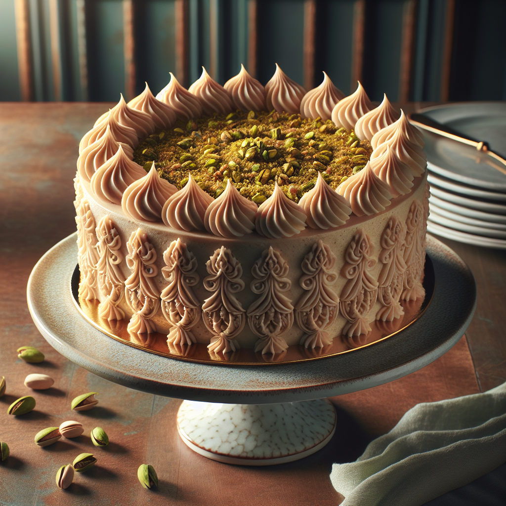 Whimsical Pistachio Cardamom Cake